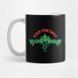 KISS THE CHEF - Mistletoe - Christmas Mug